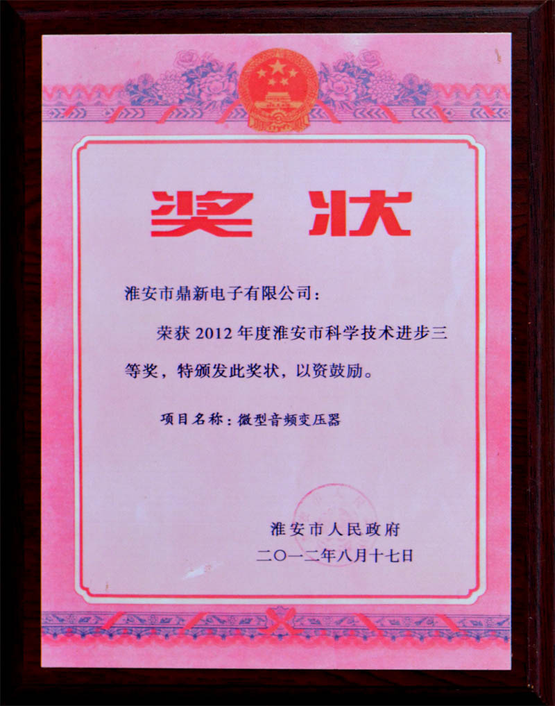 公司科技进步奖
